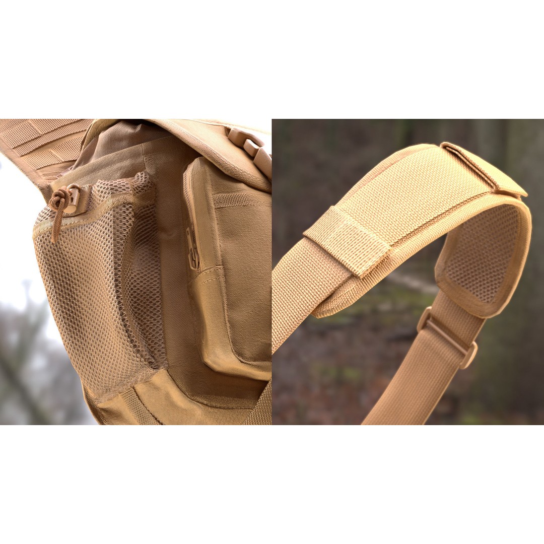Tactical Shoulder Bag 126 3D Model – Rigged Low-Poly Asset for Metahumans - View 10