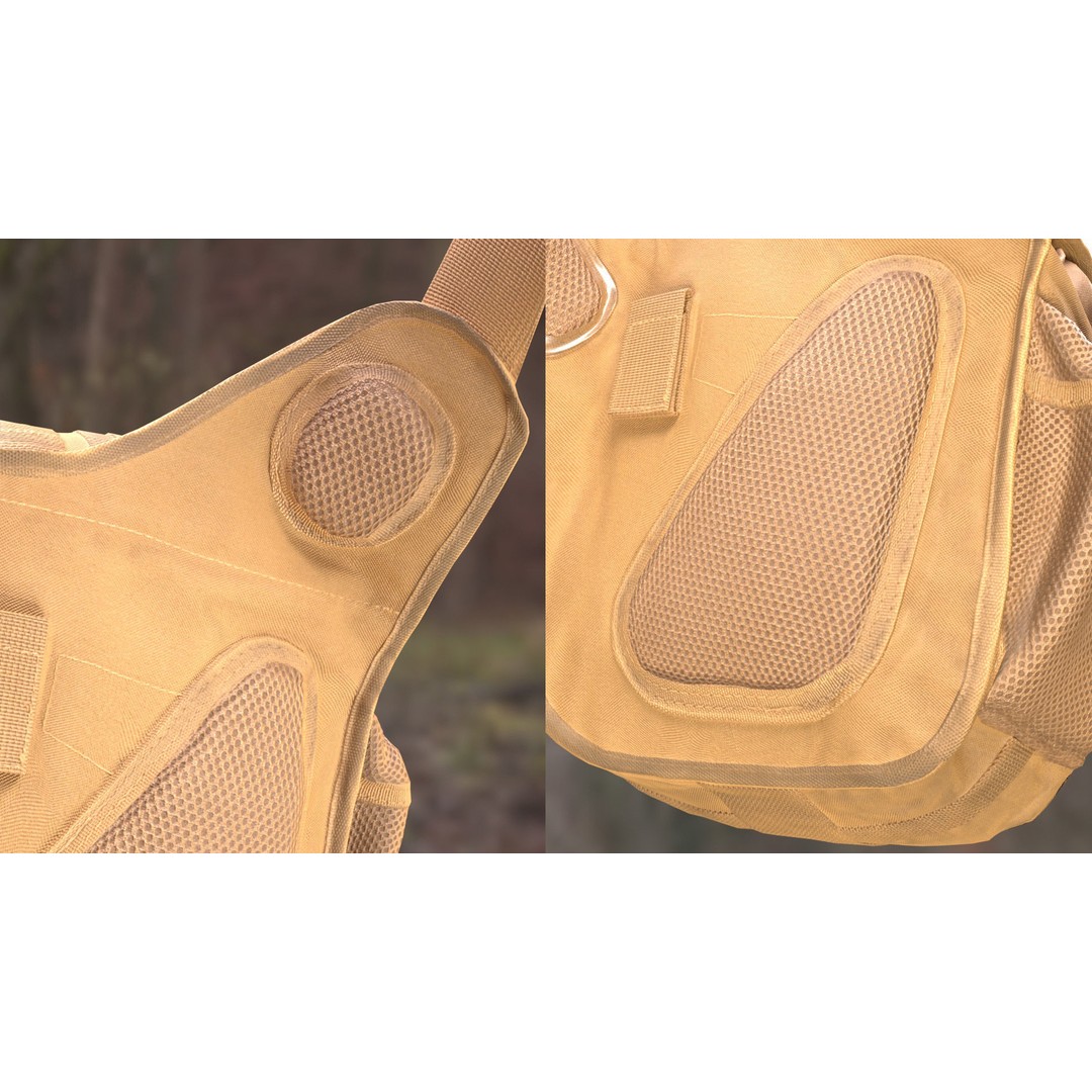 Tactical Shoulder Bag 126 3D Model – Rigged Low-Poly Asset for Metahumans - View 13
