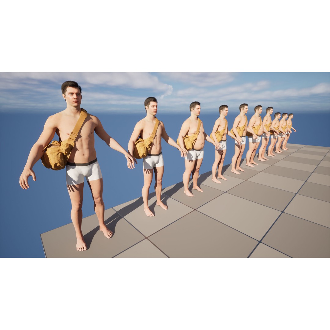 Tactical Shoulder Bag 126 3D Model – Rigged Low-Poly Asset for Metahumans - View 16