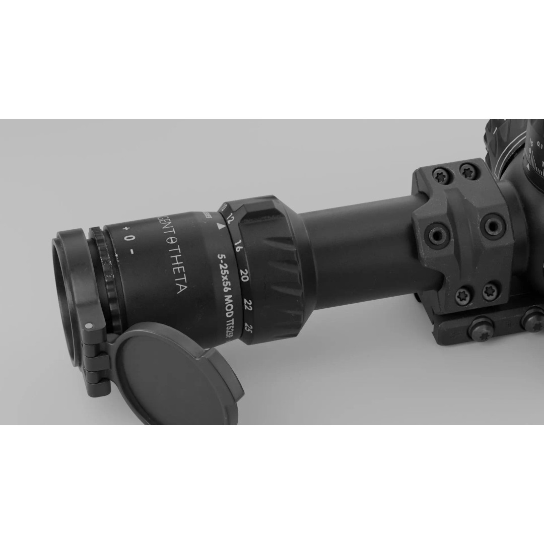 Tangent Theta 5-25x56mm Scope 3D Model – Low Poly PBR Game Asset, FBX - View 10