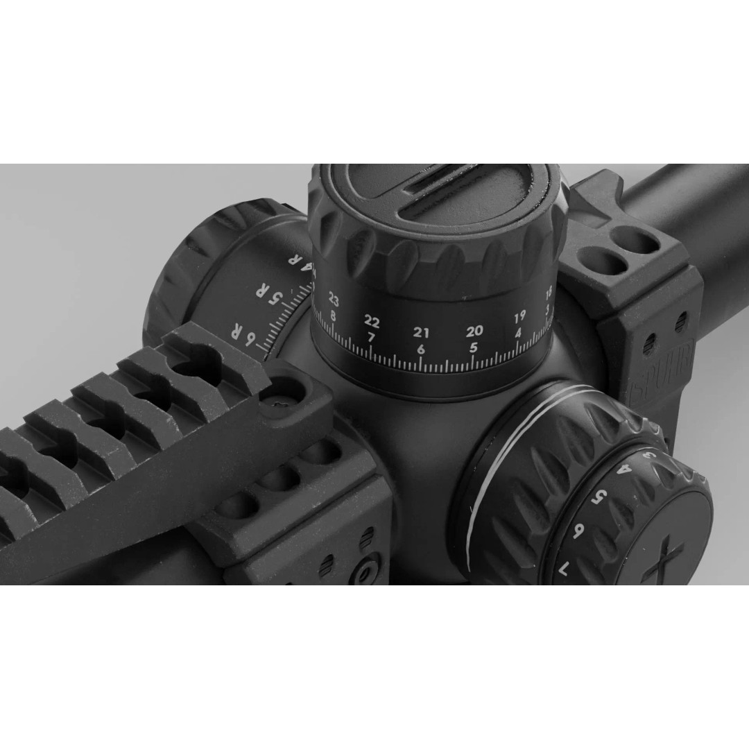 Tangent Theta 5-25x56mm Scope 3D Model – Low Poly PBR Game Asset, FBX - View 12