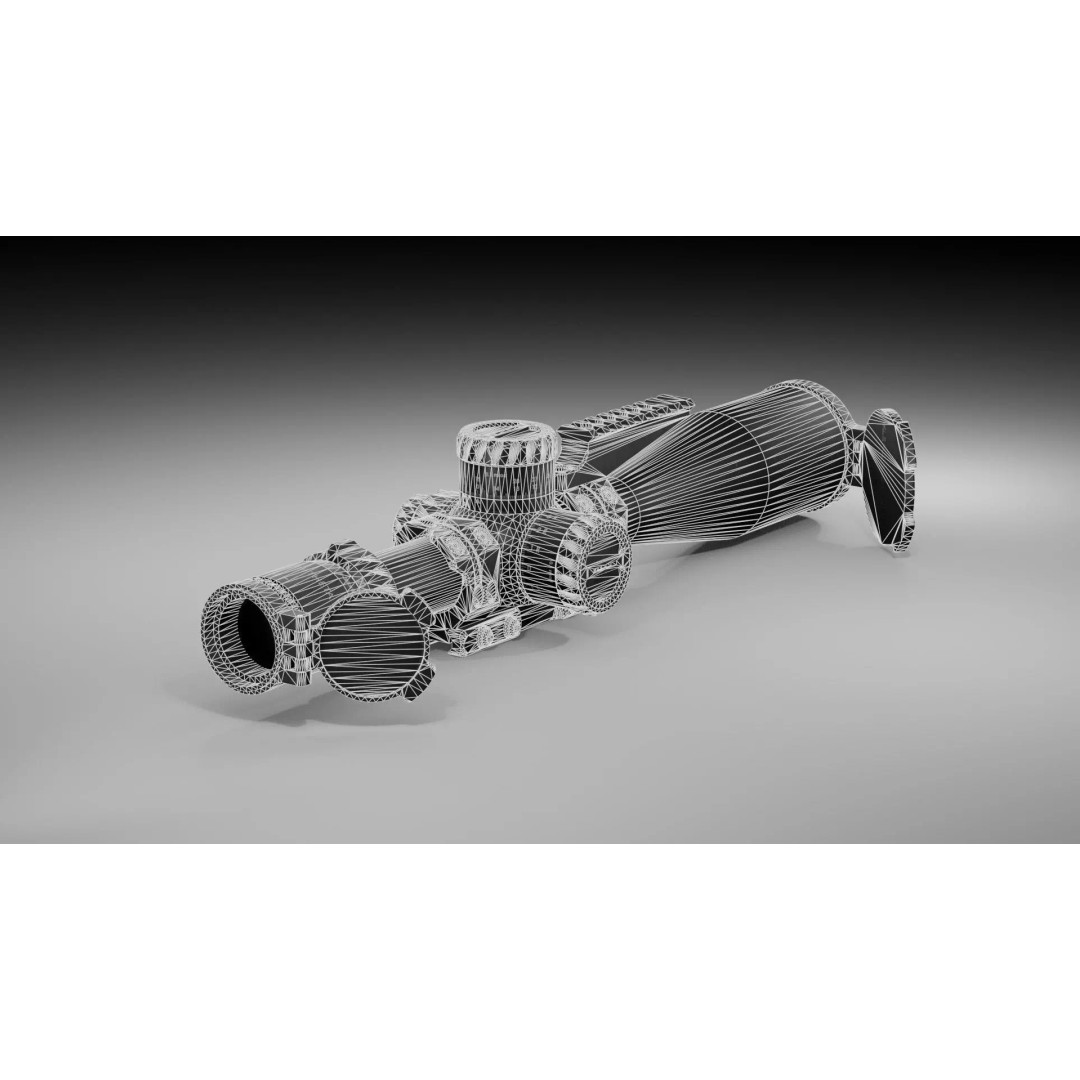 Tangent Theta 5-25x56mm Scope 3D Model – Low Poly PBR Game Asset, FBX - View 16
