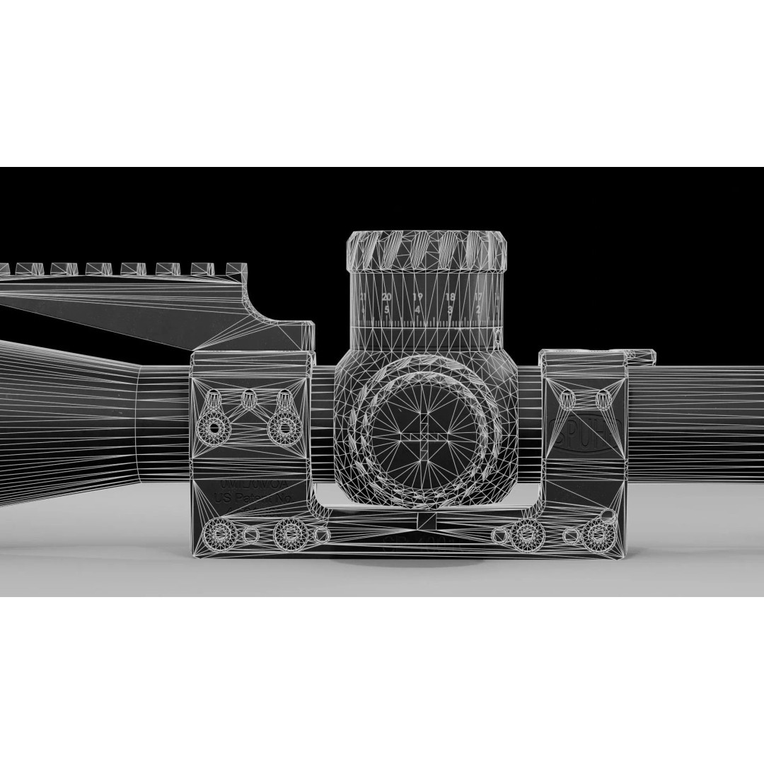 Tangent Theta 5-25x56mm Scope 3D Model – Low Poly PBR Game Asset, FBX - View 23