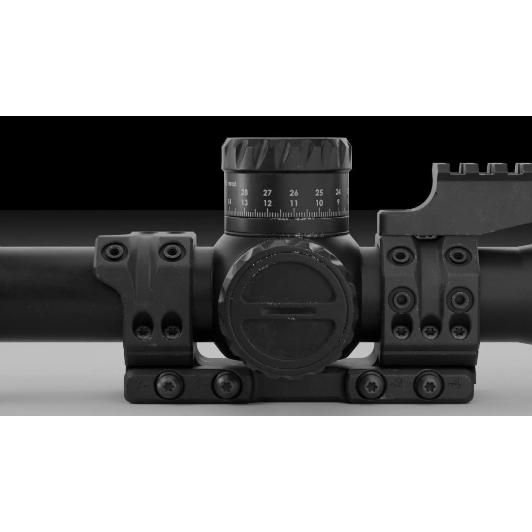 Tangent Theta 5-25x56mm Scope 3D Model – Low Poly PBR Game Asset, FBX - View 9
