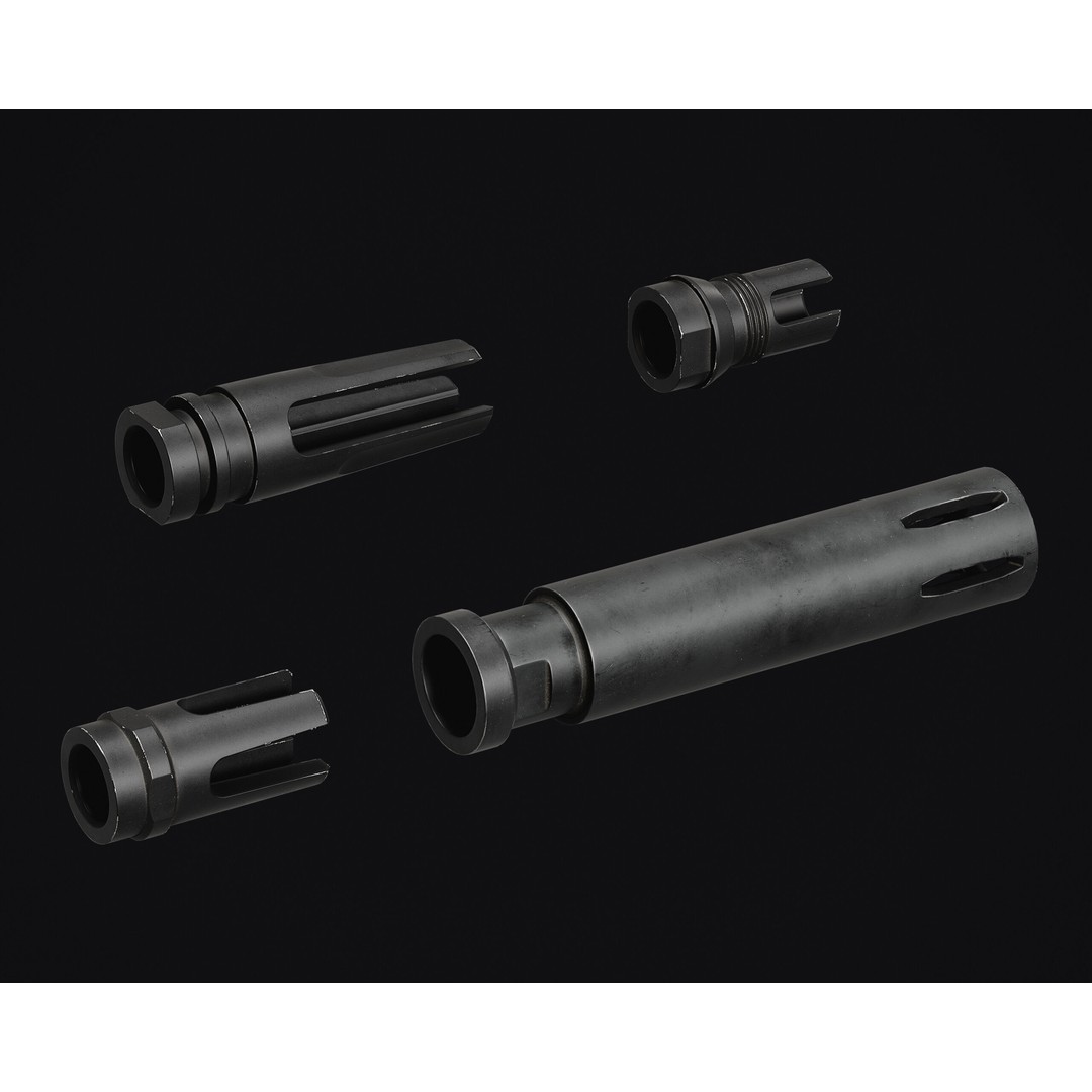 Weapon Muzzle 3D Model – Low Poly Suppressor Pack, FBX & OBJ - View 9