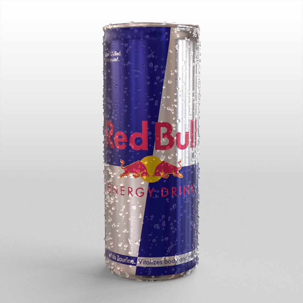 Red Bull Can 250ml - High-Detail 3D Model - View 12