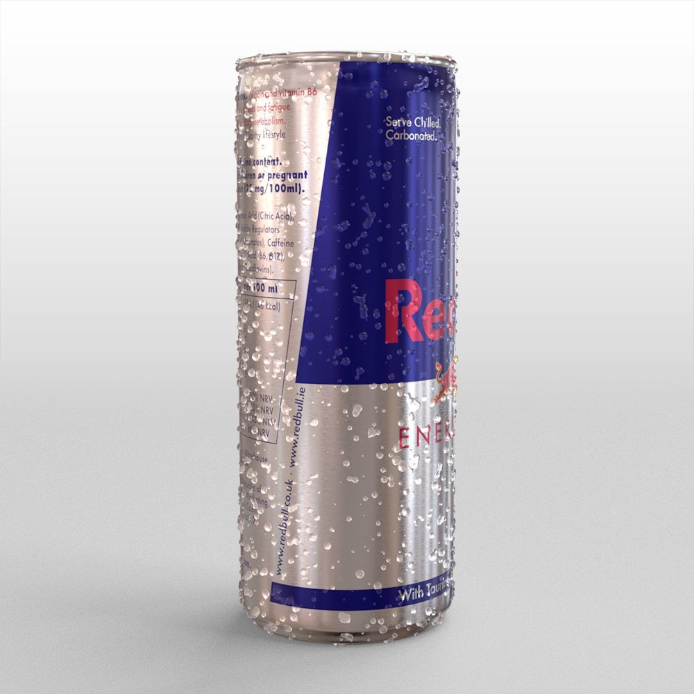 Red Bull Can 250ml - High-Detail 3D Model - View 14