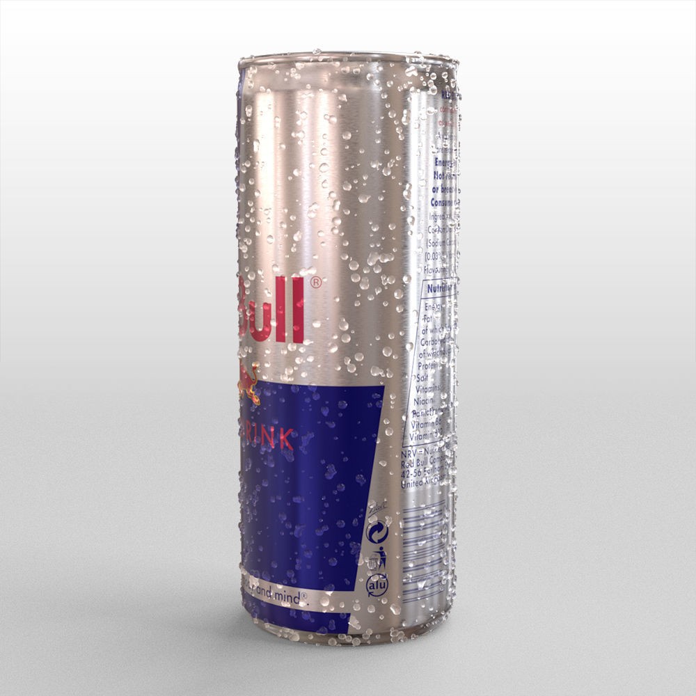 Red Bull Can 250ml - High-Detail 3D Model - View 18