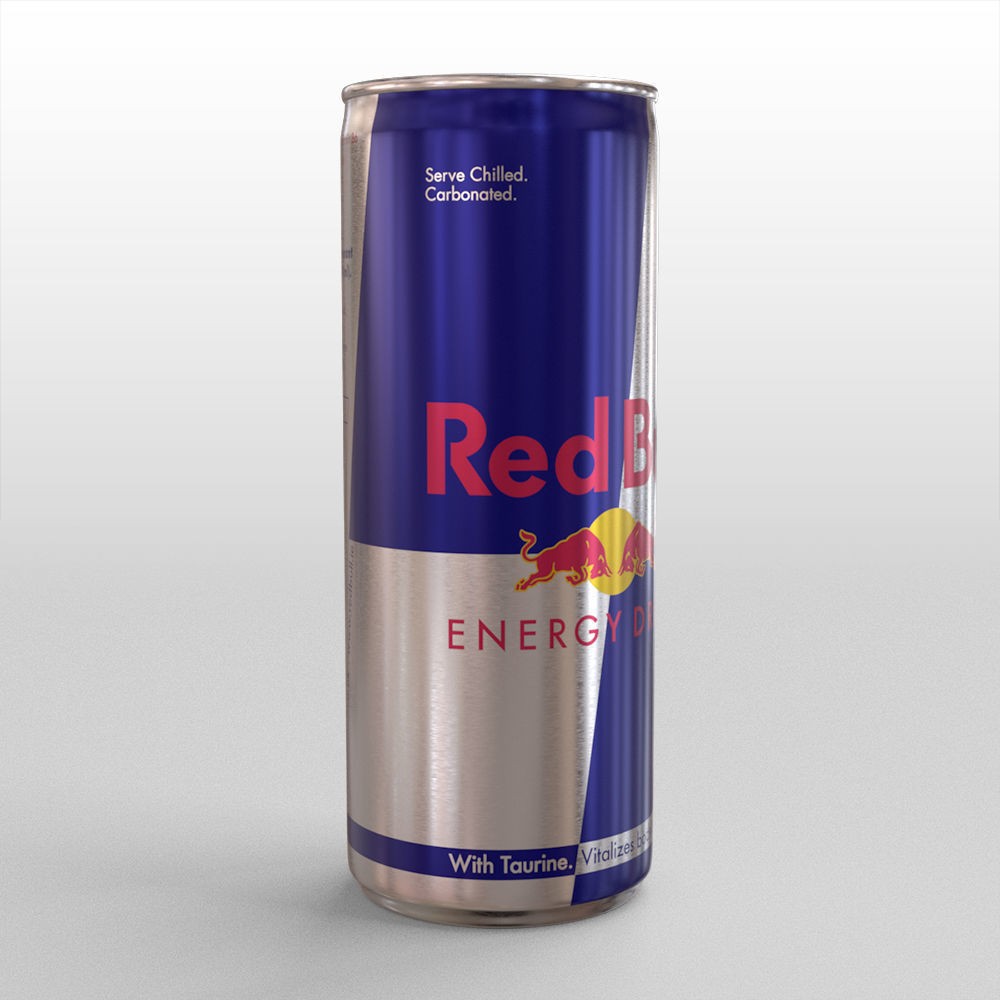 Red Bull Can 250ml - High-Detail 3D Model - View 5