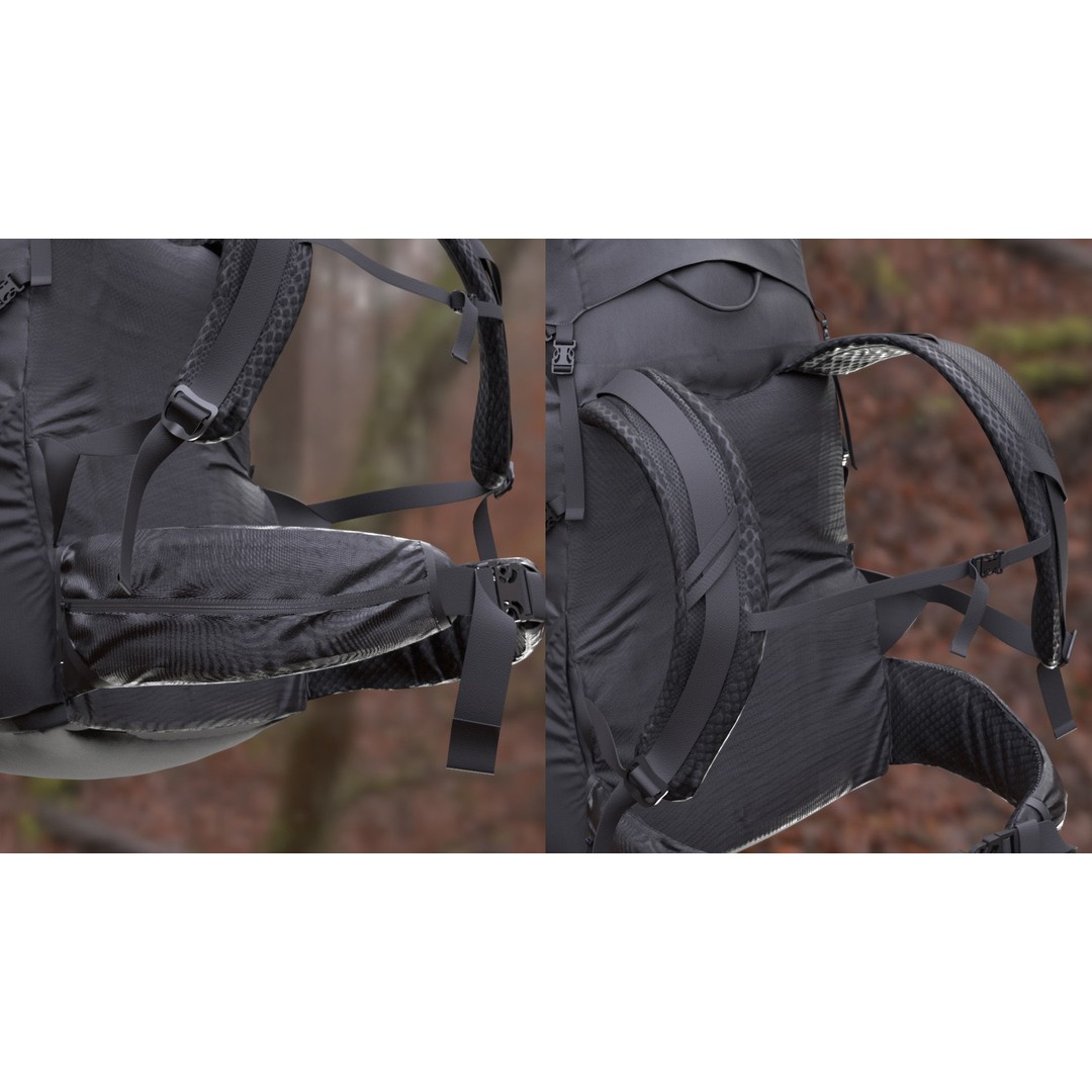 Backpack 226 3D Model – Rigged Low-Poly Game Asset for Metahumans - View 10