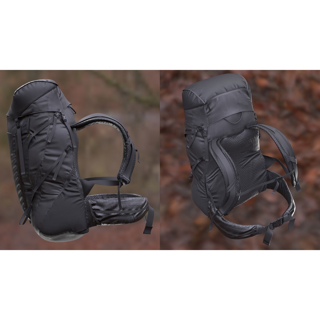 Backpack 226 3D Model – Rigged Low-Poly Game Asset for Metahumans - View 12