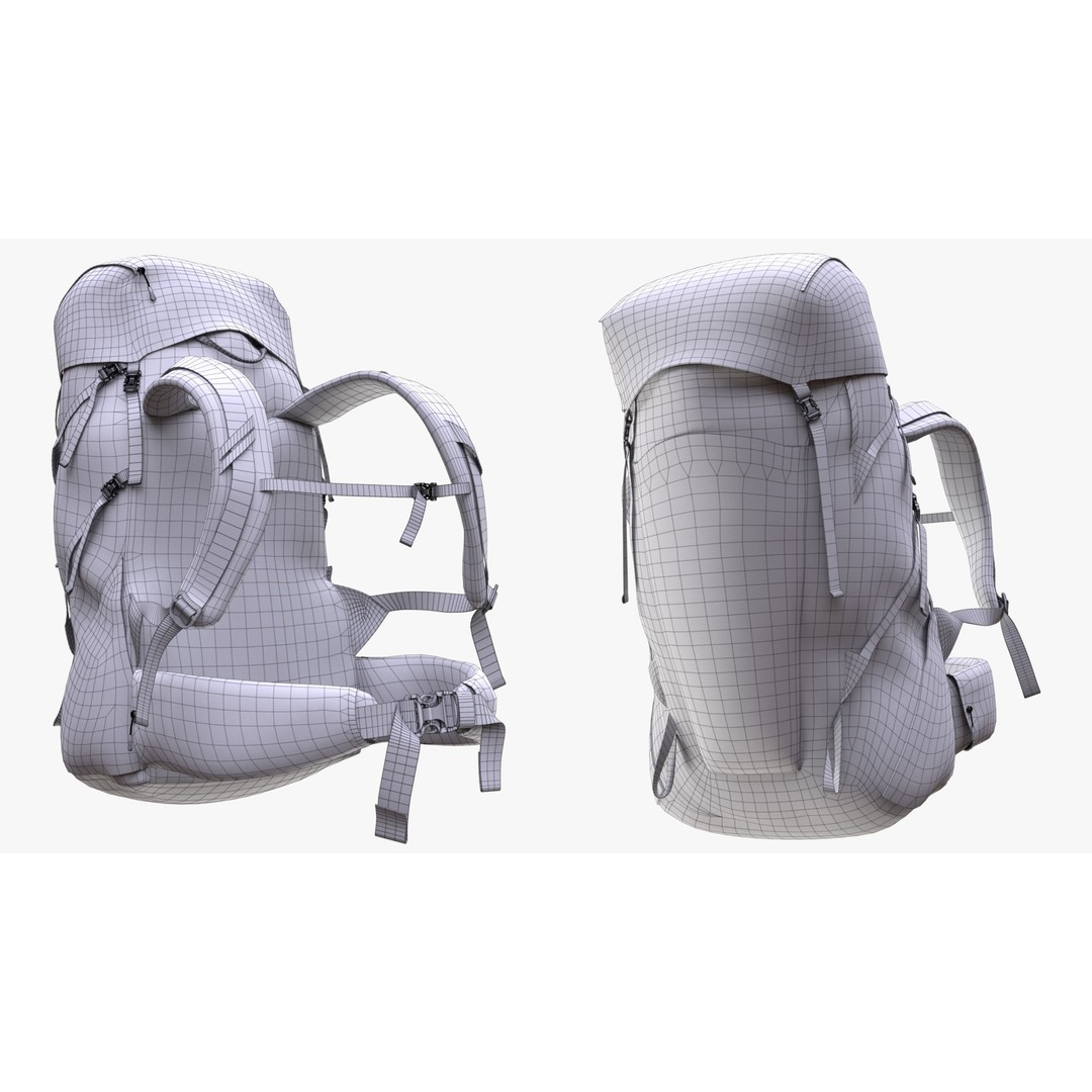 Backpack 226 3D Model – Rigged Low-Poly Game Asset for Metahumans - View 14