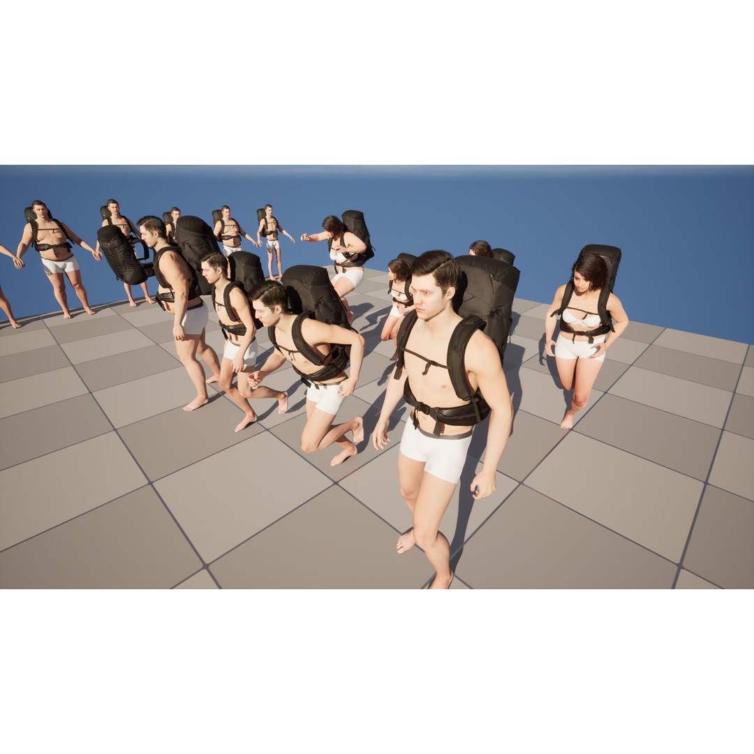 Backpack 226 3D Model – Rigged Low-Poly Game Asset for Metahumans - View 17