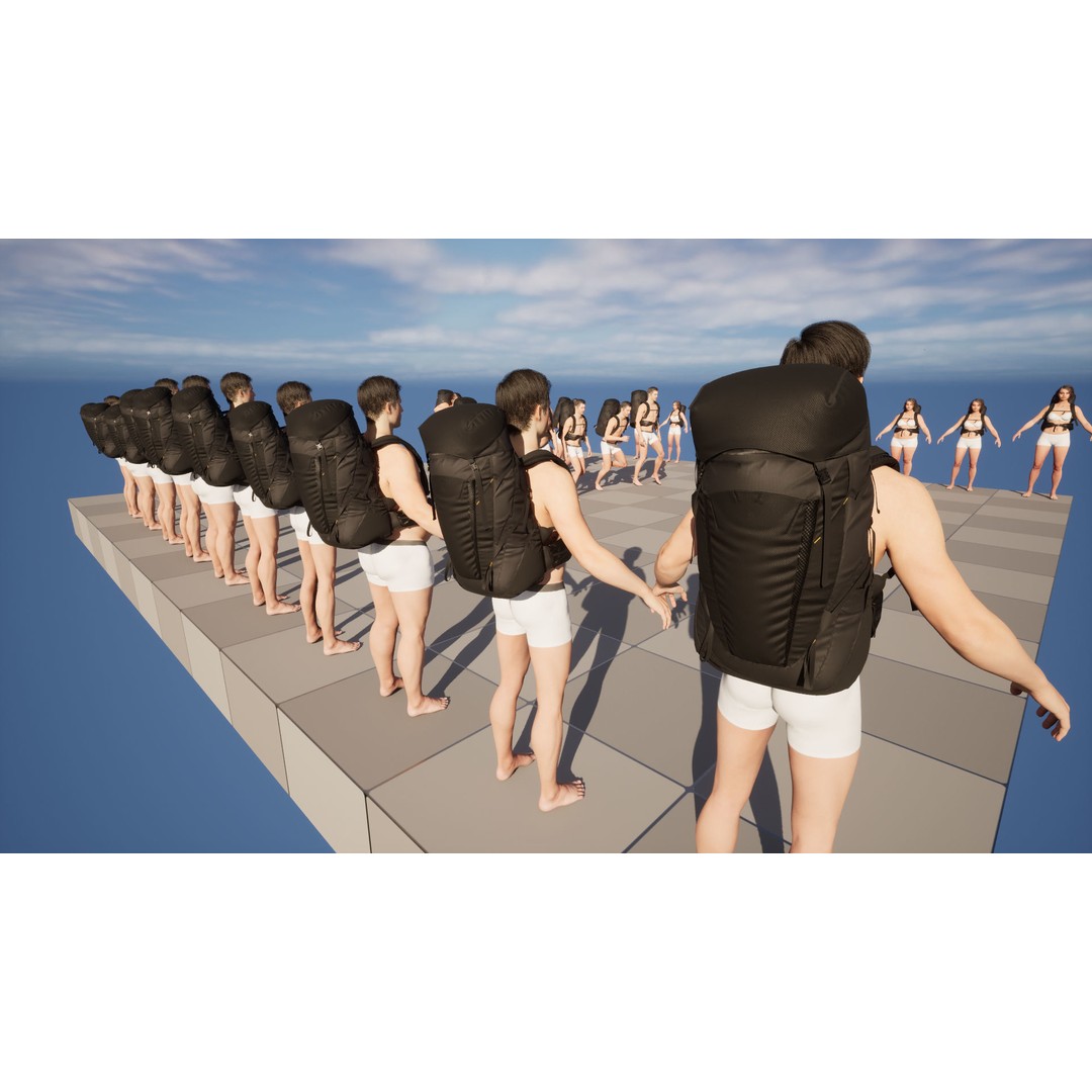 Backpack 226 3D Model – Rigged Low-Poly Game Asset for Metahumans - View 18