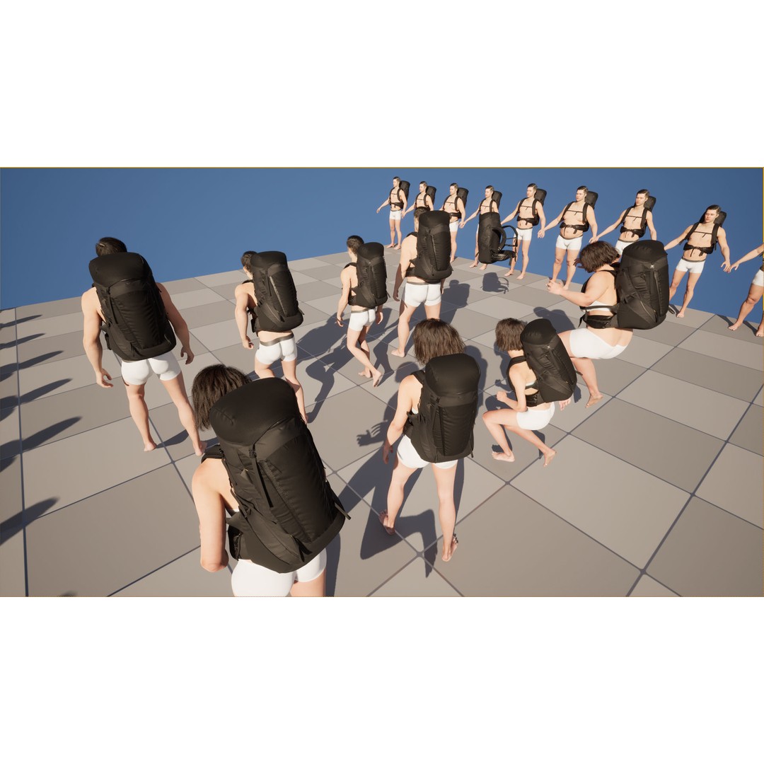 Backpack 226 3D Model – Rigged Low-Poly Game Asset for Metahumans - View 20