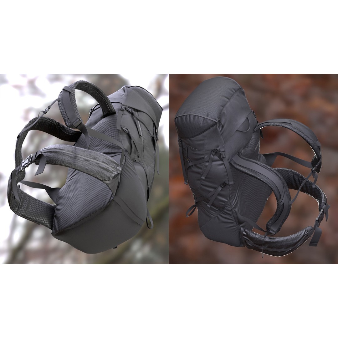 Backpack 226 3D Model – Rigged Low-Poly Game Asset for Metahumans - View 5