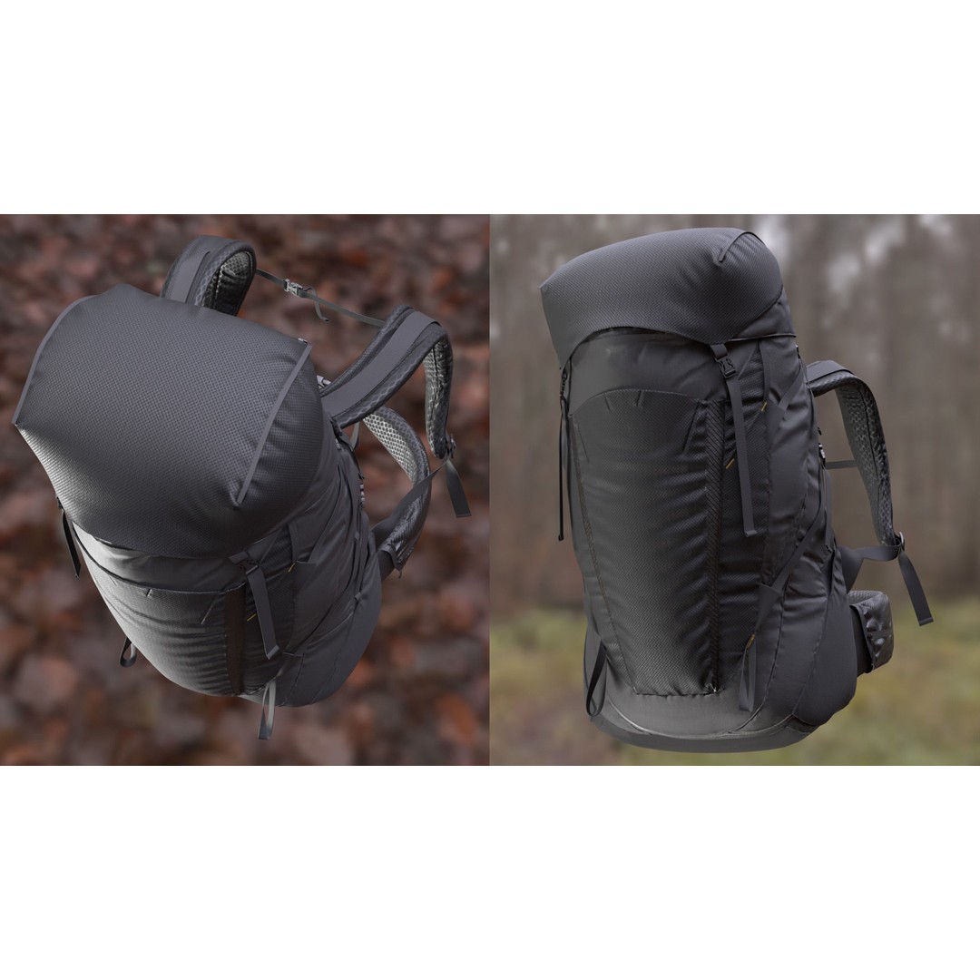 Backpack 226 3D Model – Rigged Low-Poly Game Asset for Metahumans - View 6