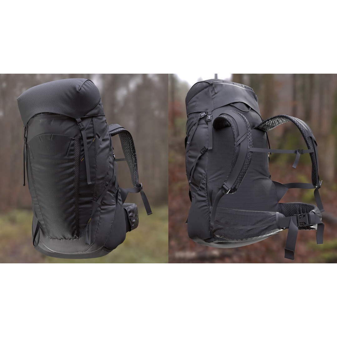 Backpack 226 3D Model – Rigged Low-Poly Game Asset for Metahumans - View 7
