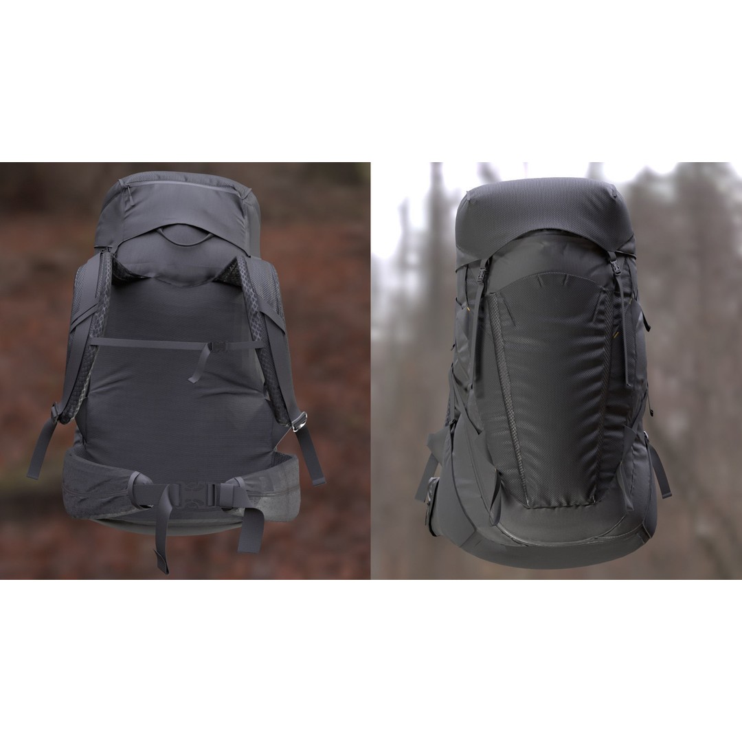 Backpack 226 3D Model – Rigged Low-Poly Game Asset for Metahumans - View 8