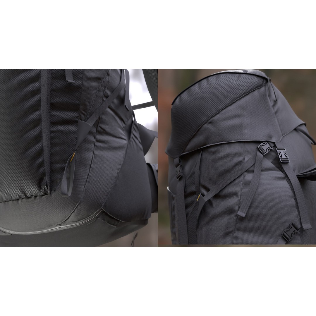 Backpack 226 3D Model – Rigged Low-Poly Game Asset for Metahumans - View 9
