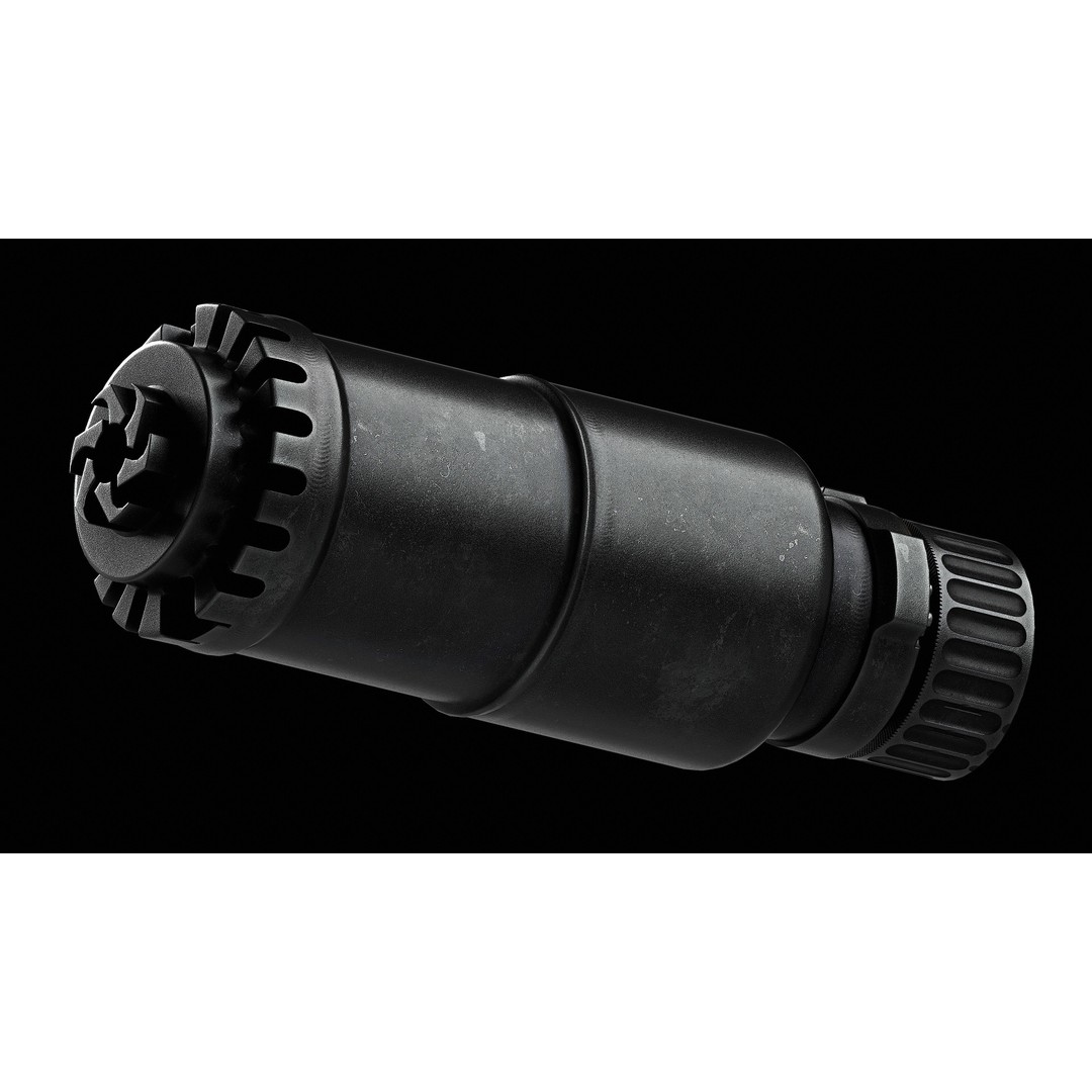 B&T RBS 762 Compact SF Suppressor 3D Model – Low Poly Game Asset, FBX - View 3