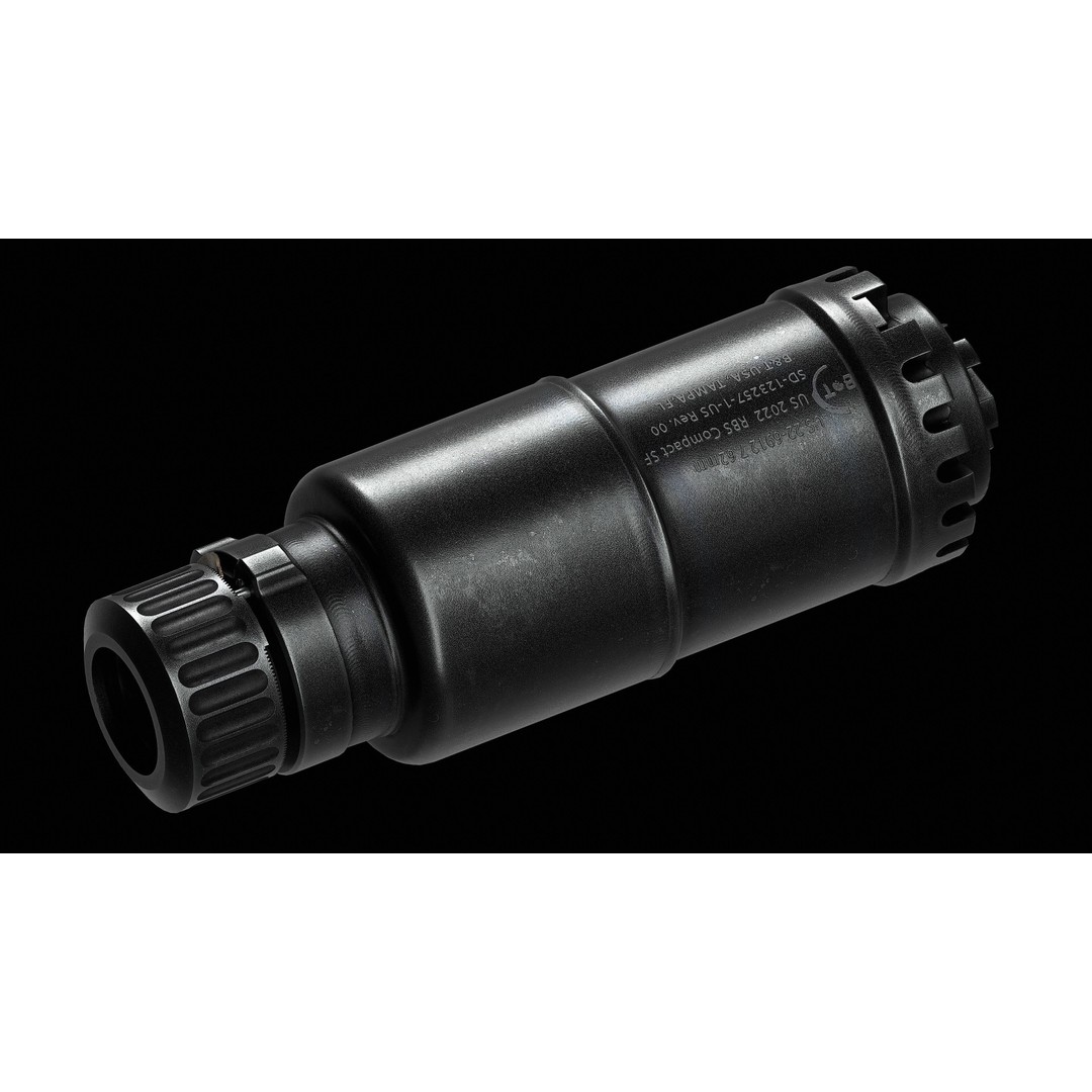 B&T RBS 762 Compact SF Suppressor 3D Model – Low Poly Game Asset, FBX - View 5