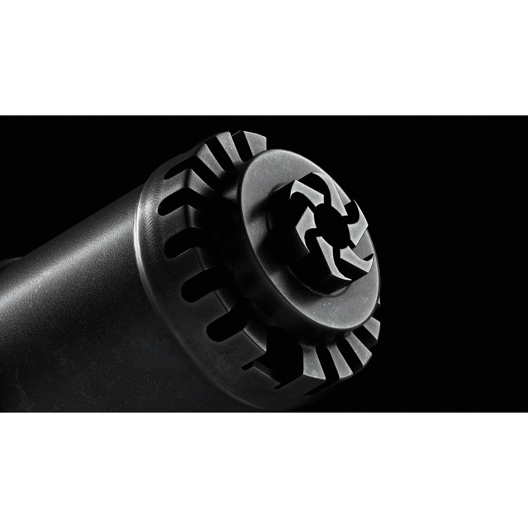 B&T RBS 762 Compact SF Suppressor 3D Model – Low Poly Game Asset, FBX - View 7