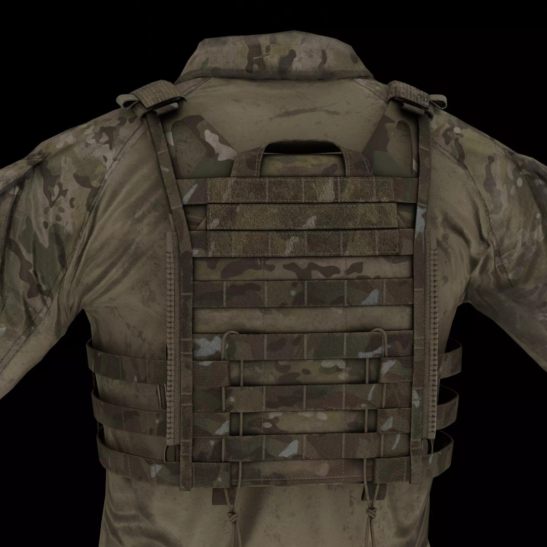 Crye JPC-R 3D Model – Low Poly Armor Carrier with PBR Textures
