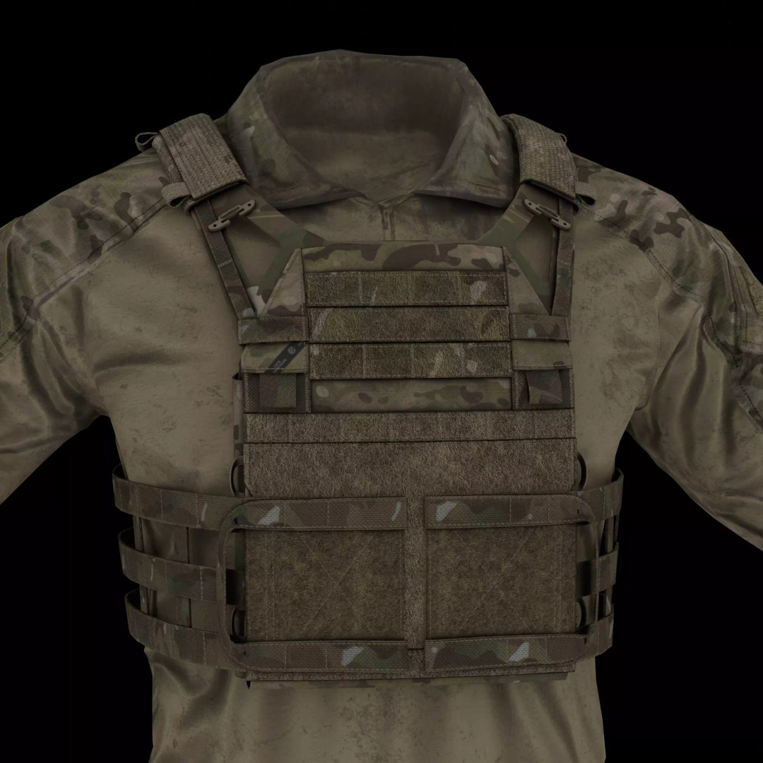 Crye JPC-R 3D Model – Low Poly Armor Carrier with PBR Textures - View 5