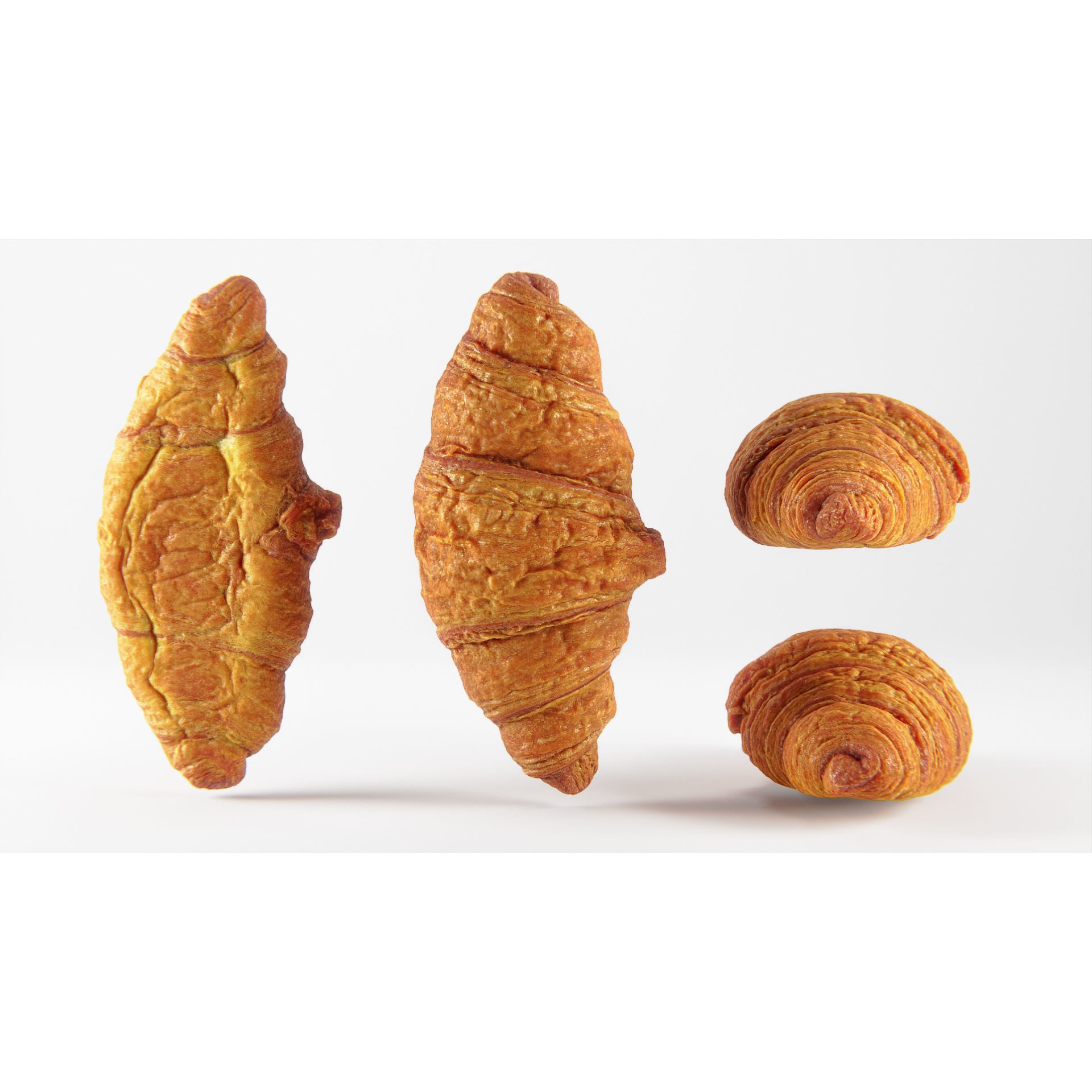 Croissant - Low-Poly Game-Ready 3D Model - View 3