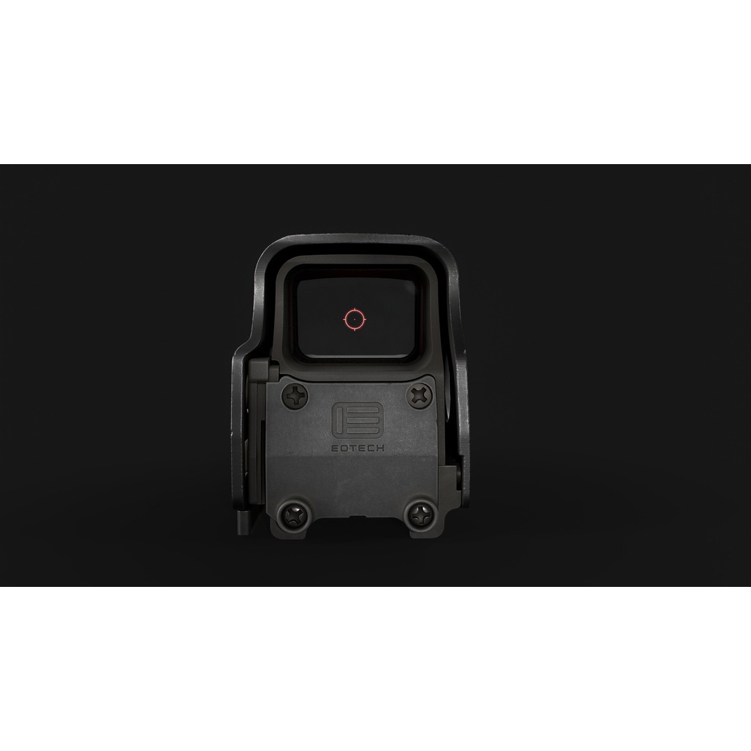 EOTech EXPS3 Holographic Sight 3D Model – Low Poly Game Asset, FBX - View 3