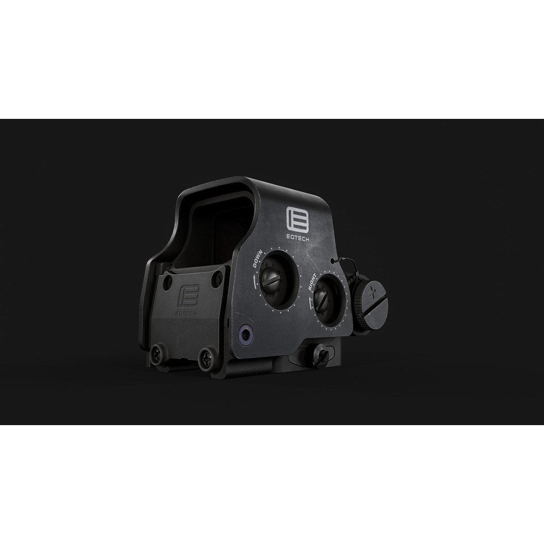 EOTech EXPS3 Holographic Sight 3D Model – Low Poly Game Asset, FBX - View 5