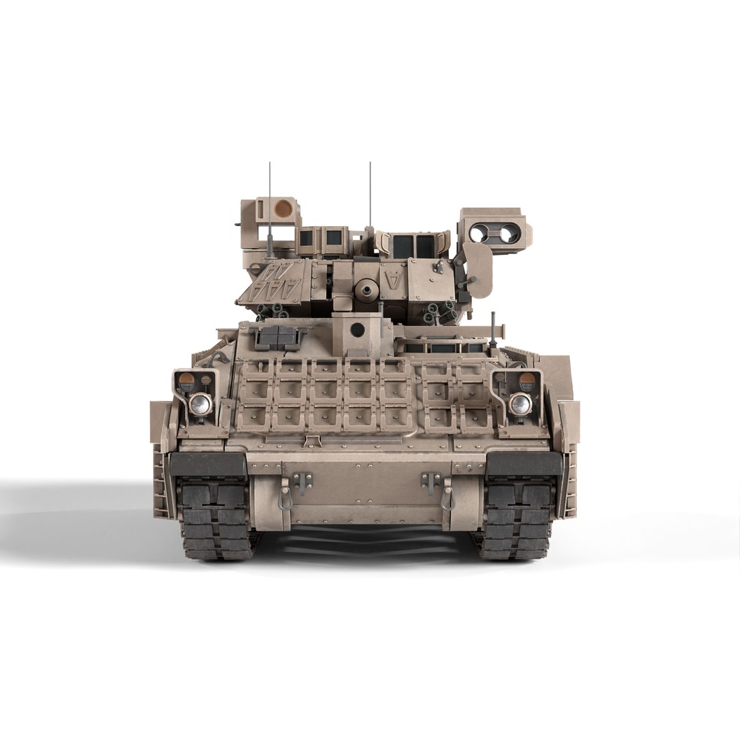 M2A3 Bradley 3D Model – Low Poly Military Vehicle, PBR Textures - View 9