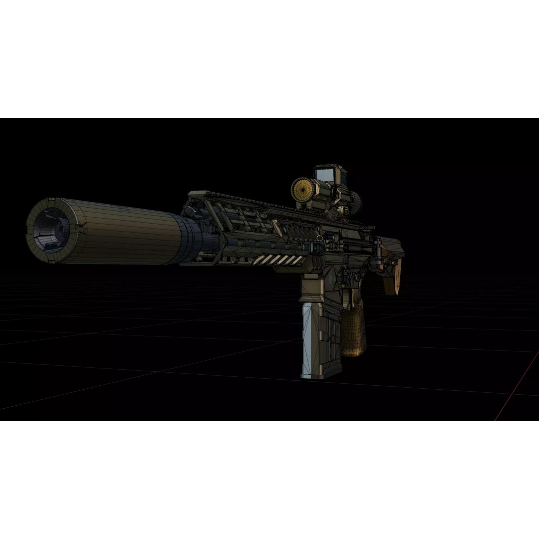 SIG MCX Spear 3D Model – Low-Poly Game Ready Weapon, FBX