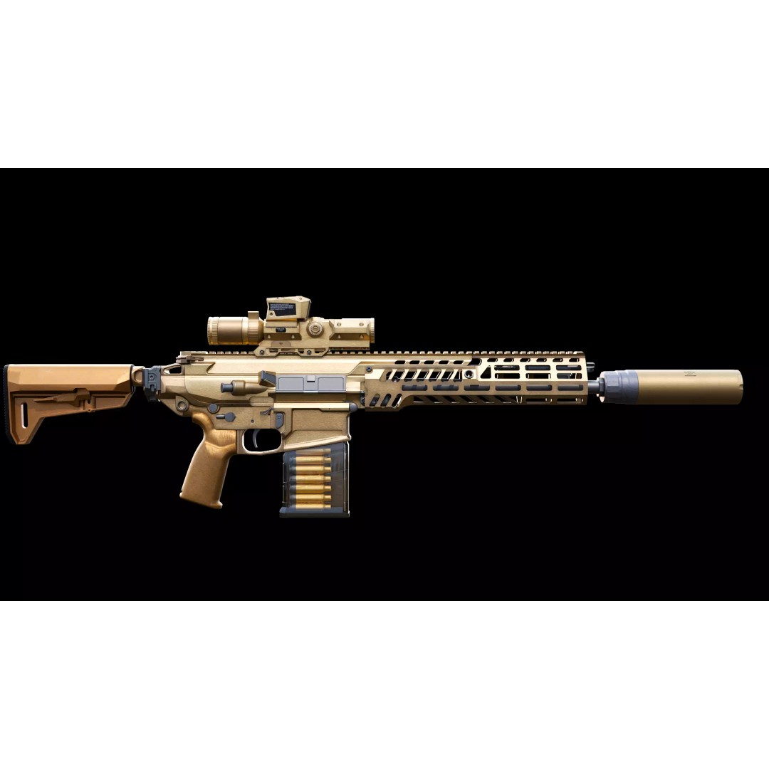 SIG MCX Spear 3D Model – Low-Poly Game Ready Weapon, FBX - View 2