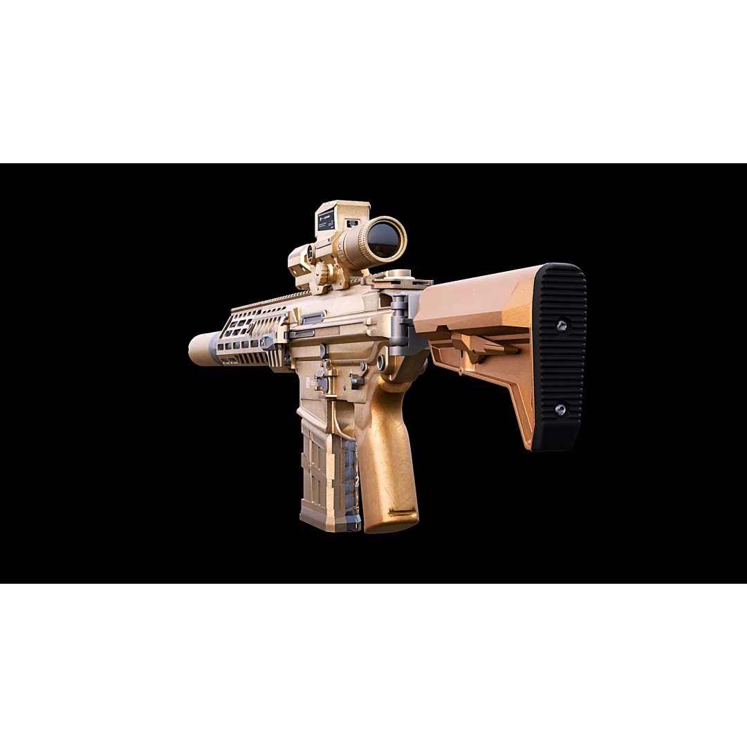 SIG MCX Spear 3D Model – Low-Poly Game Ready Weapon, FBX - View 5