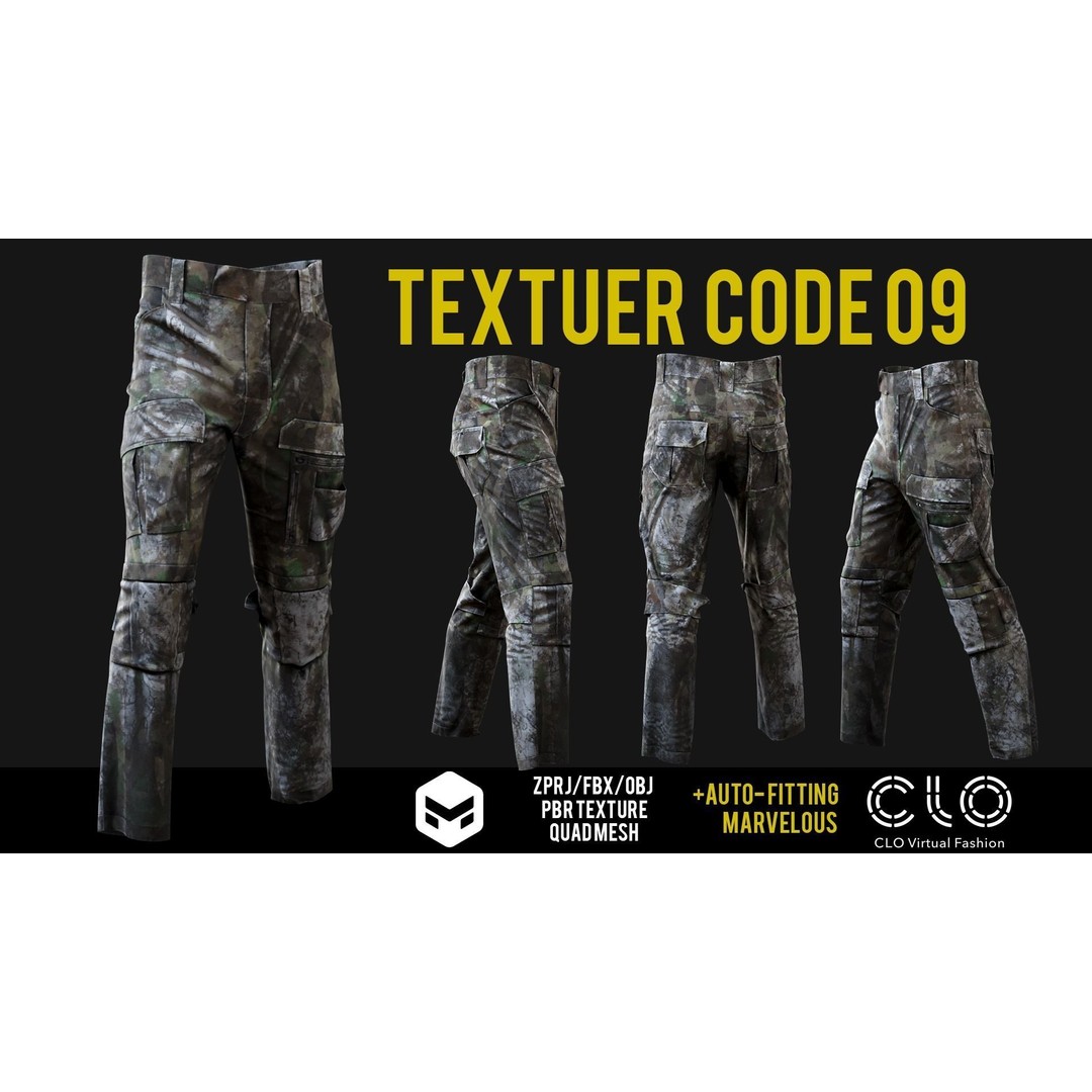 UF PRO Gen 2 Combat Pants 3D Model – Tactical Low-Poly Game Asset, FBX, OBJ - View 13