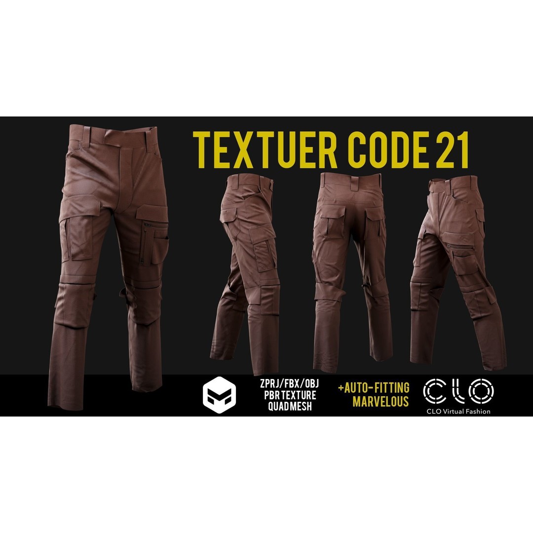 UF PRO Gen 2 Combat Pants 3D Model – Tactical Low-Poly Game Asset, FBX, OBJ - View 25
