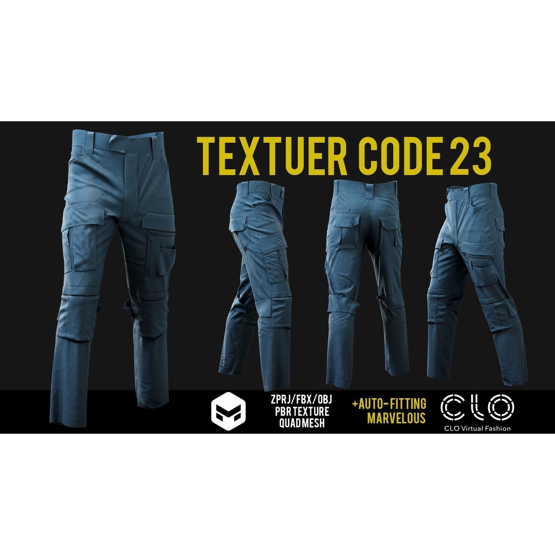 UF PRO Gen 2 Combat Pants 3D Model – Tactical Low-Poly Game Asset, FBX, OBJ - View 27