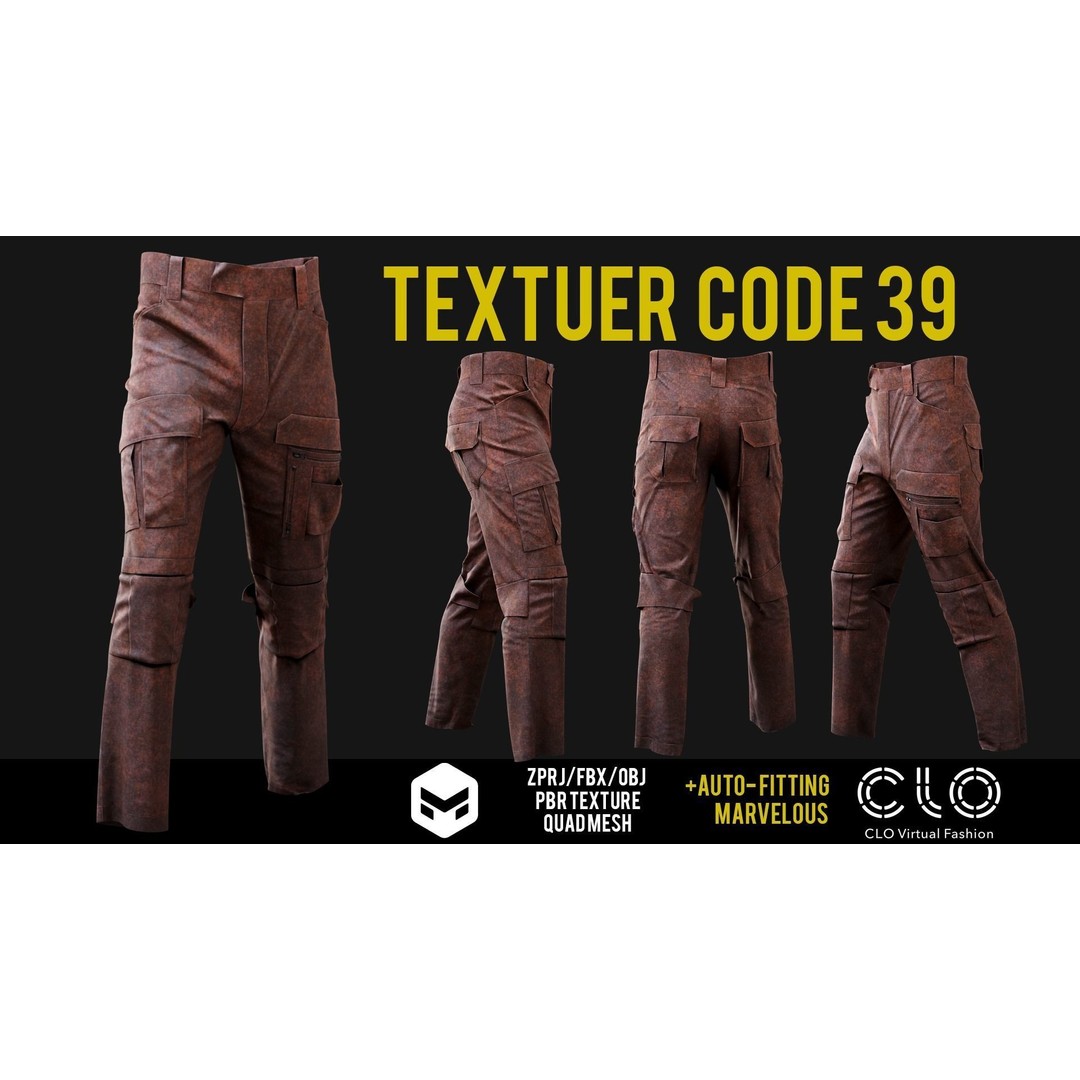 UF PRO Gen 2 Combat Pants 3D Model – Tactical Low-Poly Game Asset, FBX, OBJ - View 43