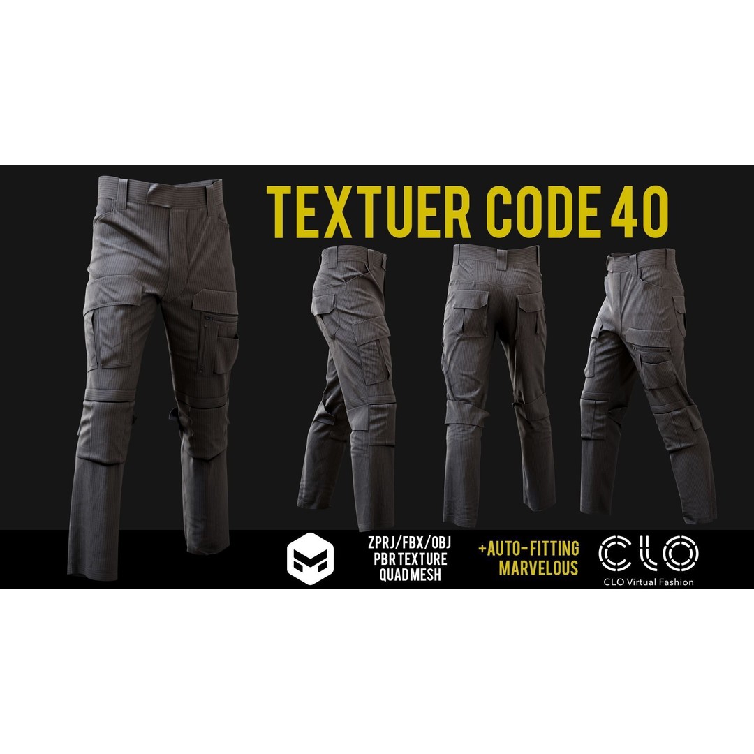 UF PRO Gen 2 Combat Pants 3D Model – Tactical Low-Poly Game Asset, FBX, OBJ - View 44