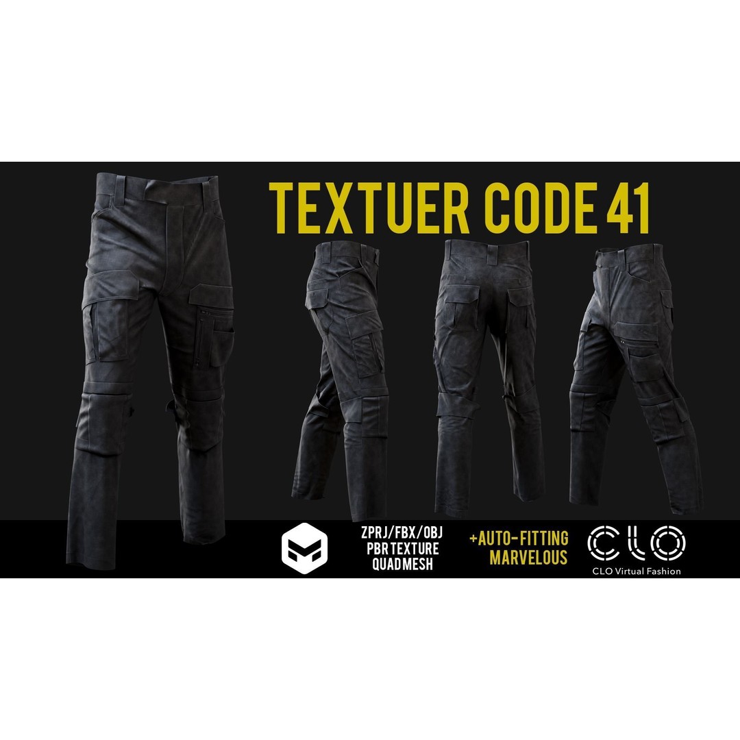UF PRO Gen 2 Combat Pants 3D Model – Tactical Low-Poly Game Asset, FBX, OBJ - View 45
