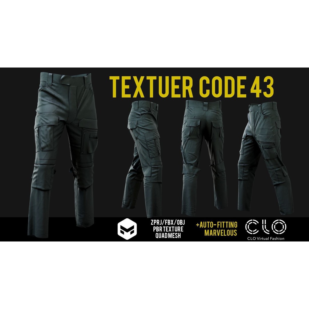 UF PRO Gen 2 Combat Pants 3D Model – Tactical Low-Poly Game Asset, FBX, OBJ - View 47