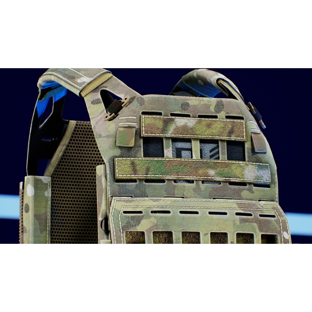 Crye Precision AirLite SPC 3D Model – Low Poly Game Ready Asset, FBX/OBJ - View 11