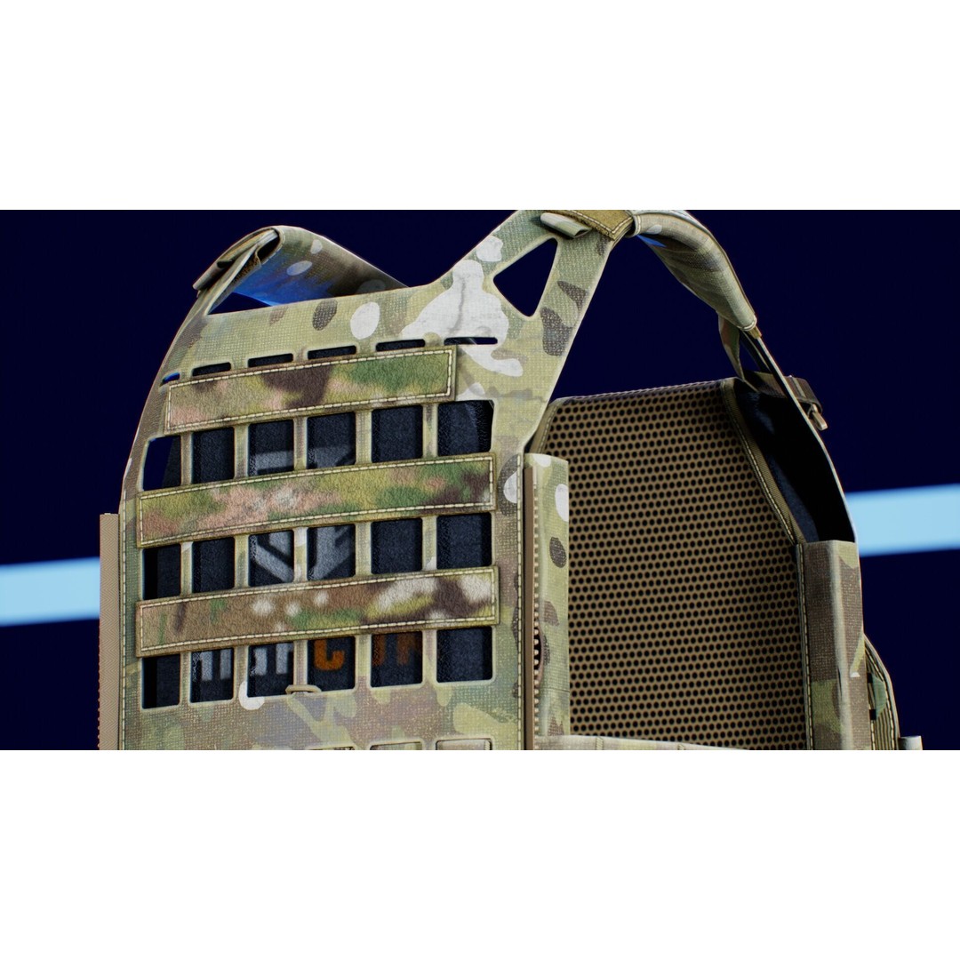 Crye Precision AirLite SPC 3D Model – Low Poly Game Ready Asset, FBX/OBJ - View 15