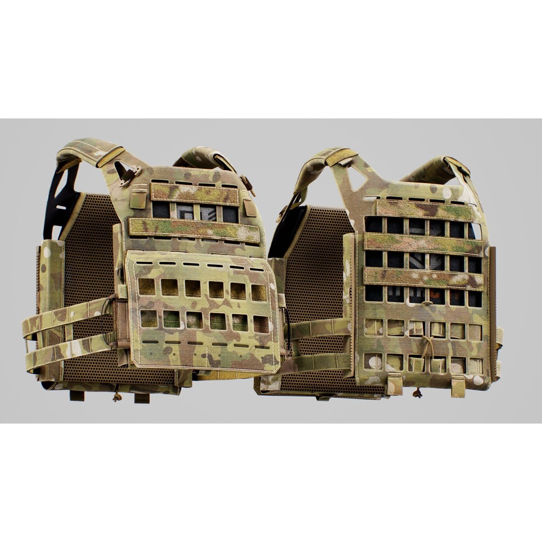 Crye Precision AirLite SPC 3D Model – Low Poly Game Ready Asset, FBX/OBJ - View 16