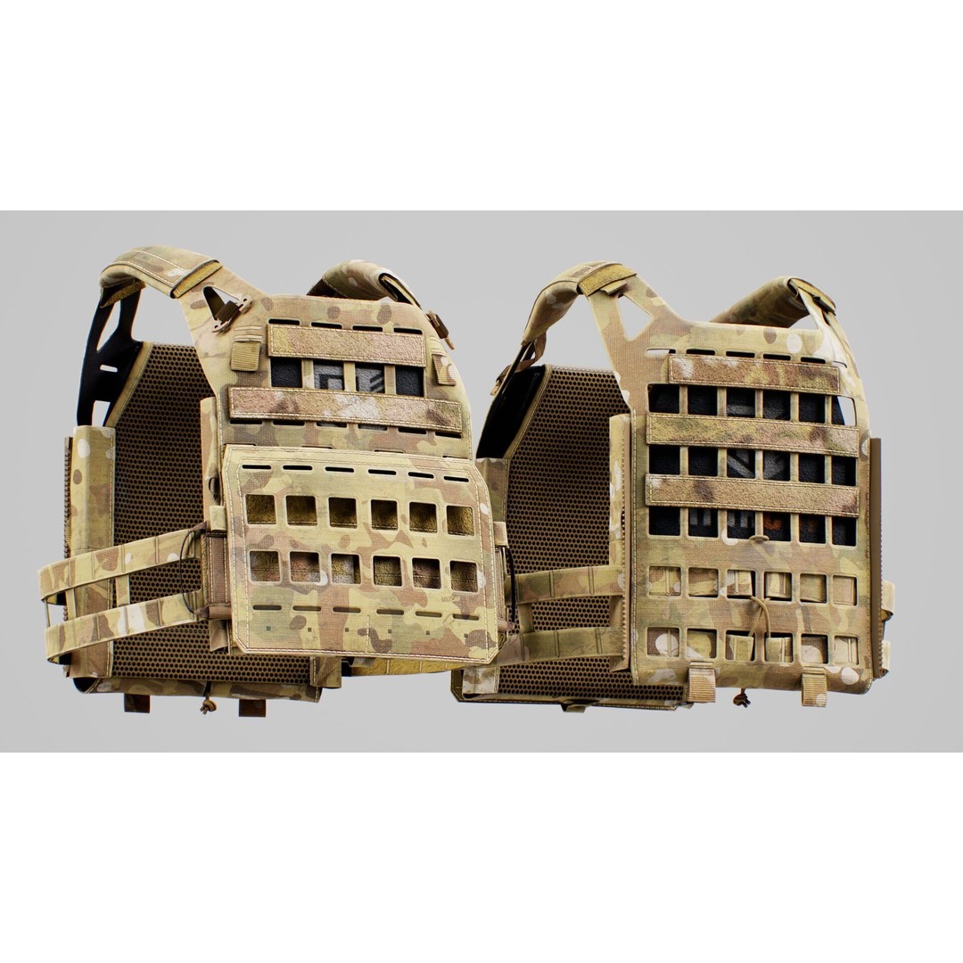 Crye Precision AirLite SPC 3D Model – Low Poly Game Ready Asset, FBX/OBJ - View 19