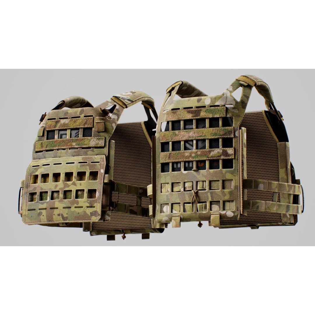 Crye Precision AirLite SPC 3D Model – Low Poly Game Ready Asset, FBX/OBJ - View 2