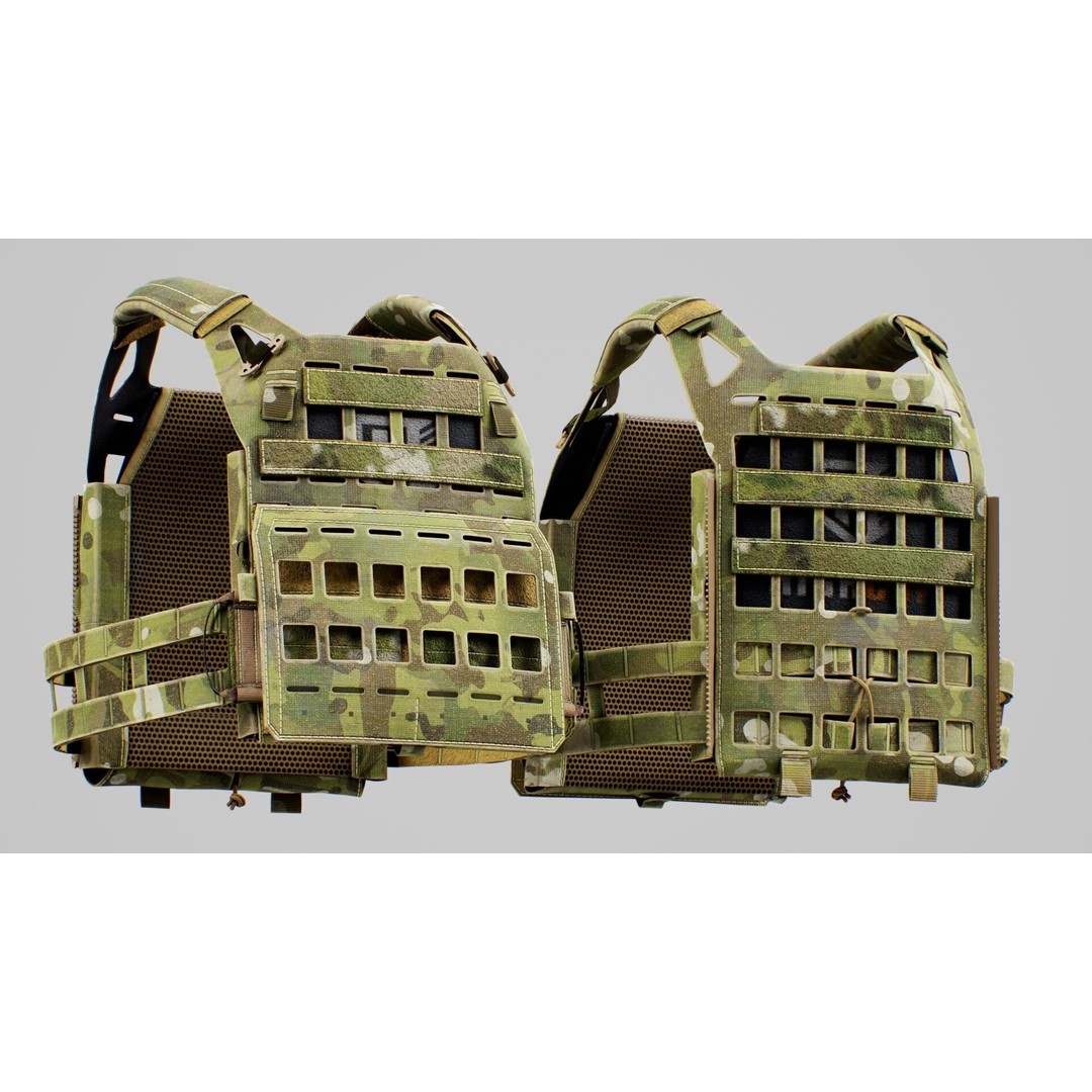Crye Precision AirLite SPC 3D Model – Low Poly Game Ready Asset, FBX/OBJ - View 21