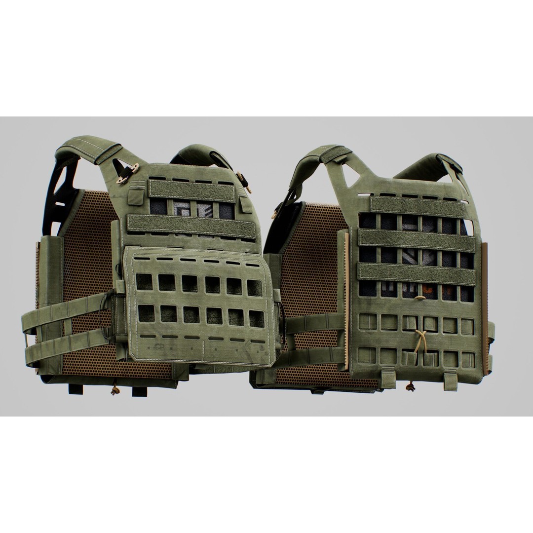 Crye Precision AirLite SPC 3D Model – Low Poly Game Ready Asset, FBX/OBJ - View 22
